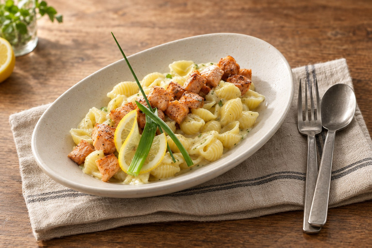 Müscheli an Lachs-Zitronensauce