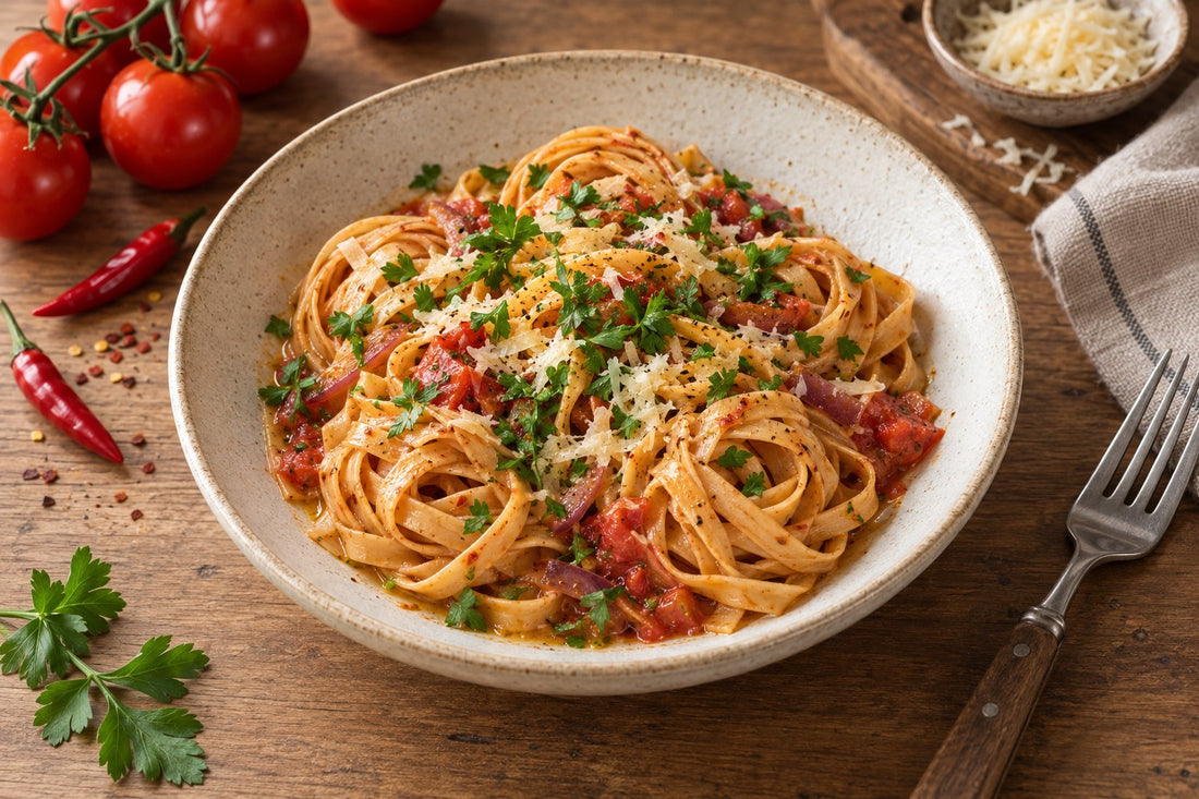Scharfe Chili Tagliatelle