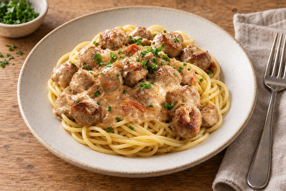 Spaghetti mit Fleischbällchen