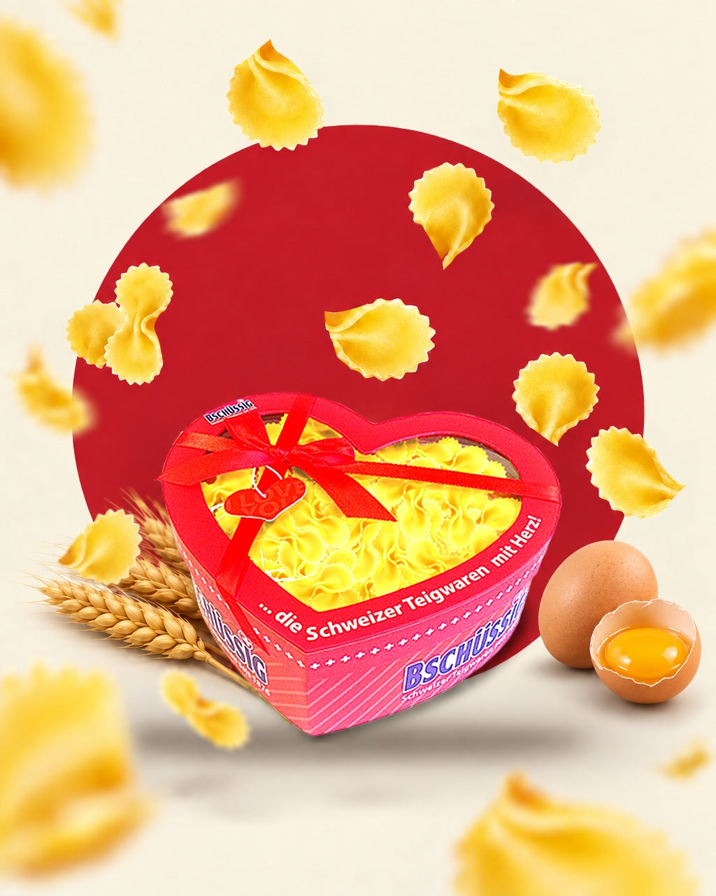 Boîte cœur Krawättli, 3 œufs