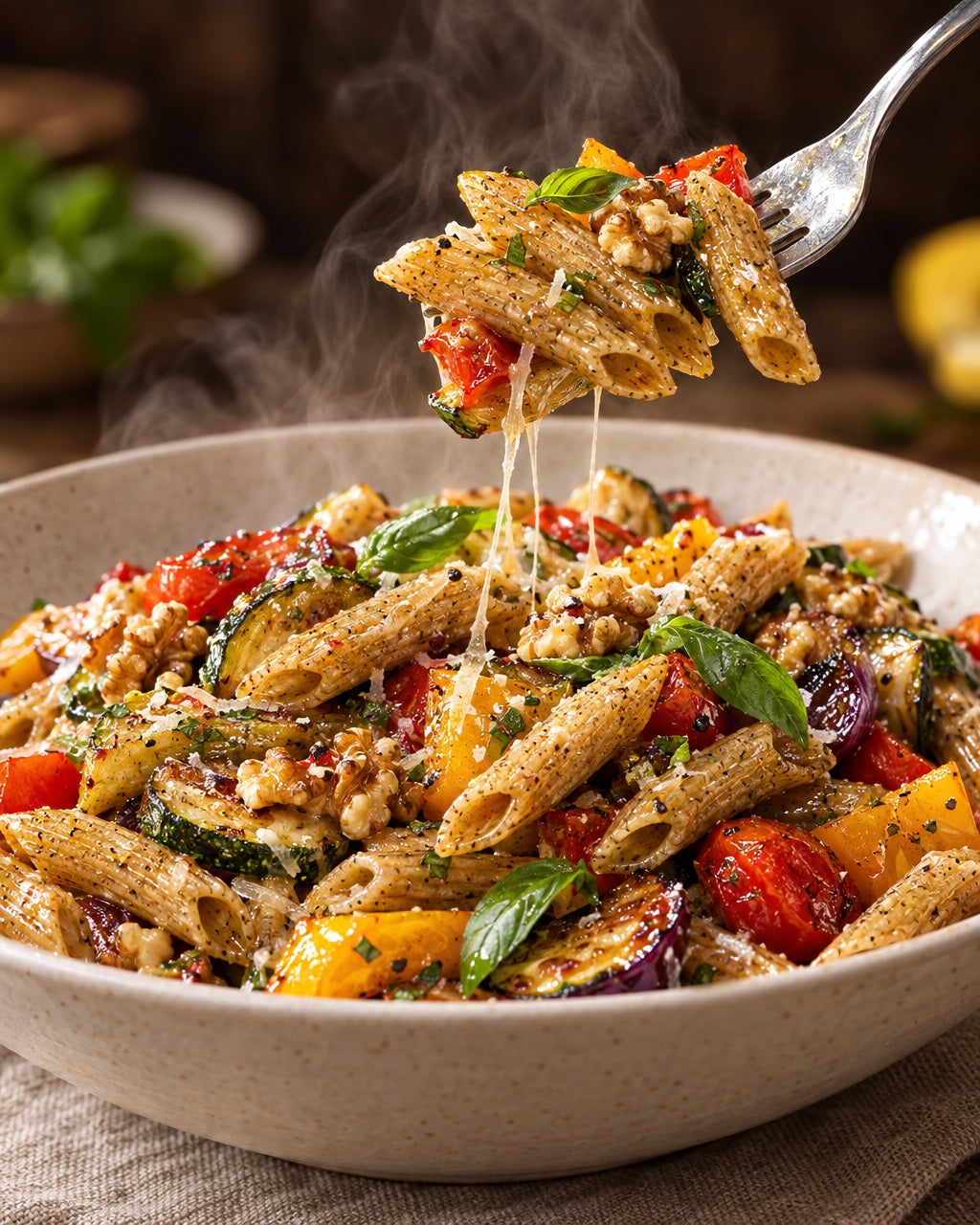 ERNST 6-Korn Penne rigate, Ohne Ei, 5kg — Frisch serviert und dampfend