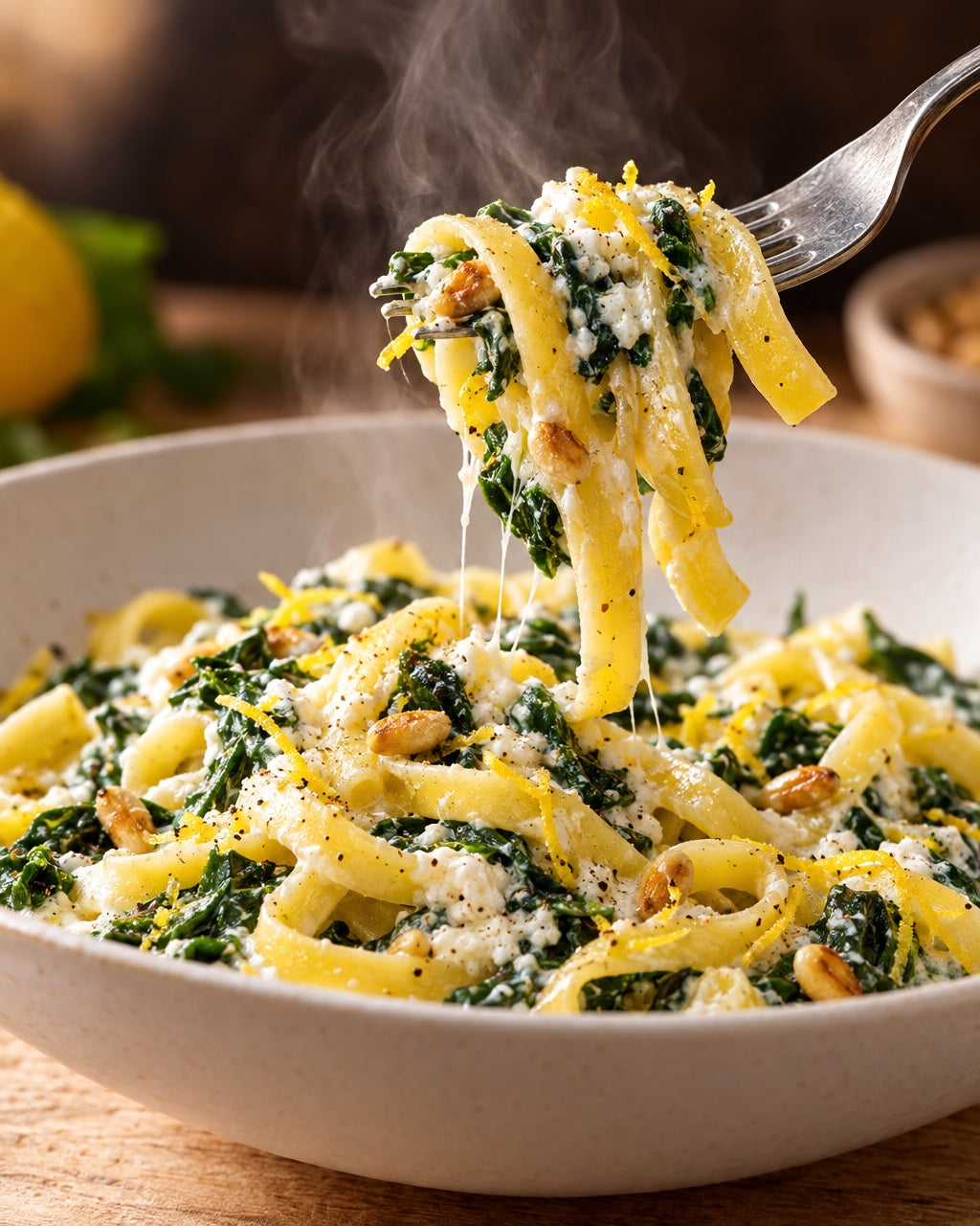 ERNST tagliatelle larghe 3 uova Gemma Bio, 8 mm, 5 kg — servito caldo e fumante