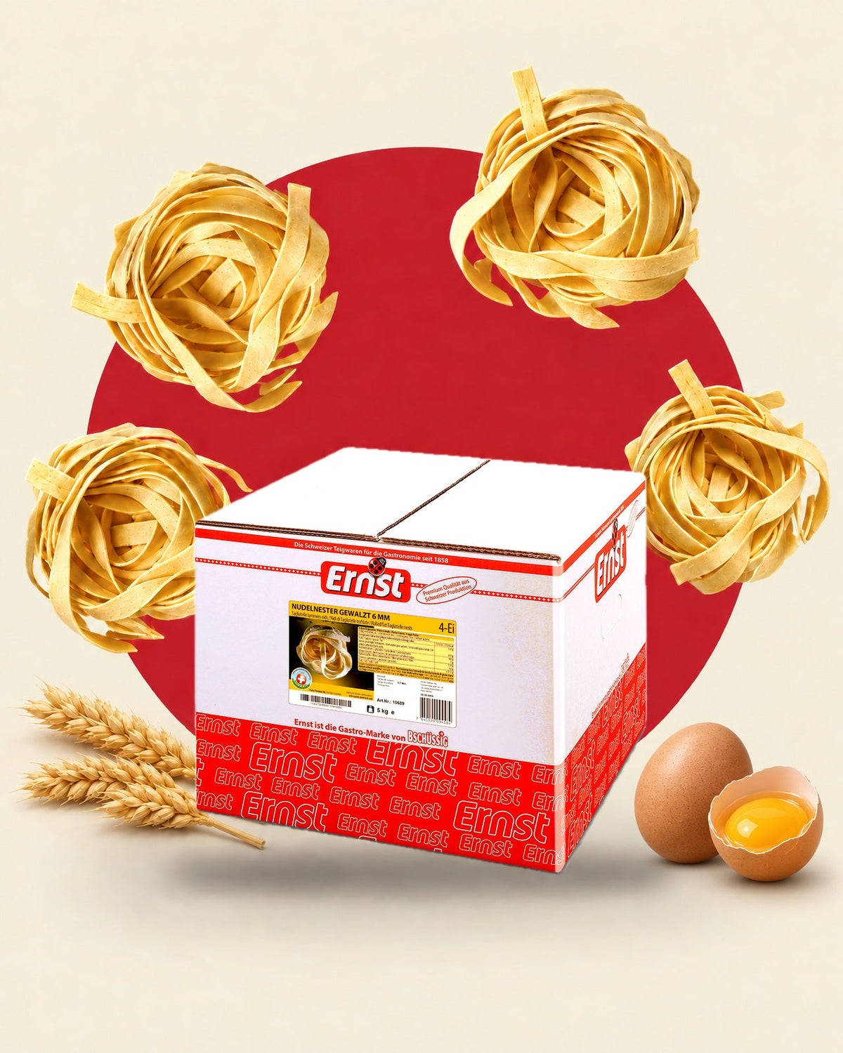 ERNST nidi di tagliatelle laminati 6 mm, 5kg