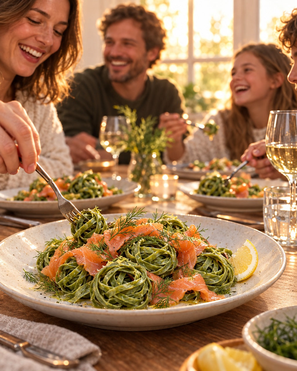 ERNST nidi di tagliatelle laminati 6 mm agli spinaci, 5 kg — da gustare insieme