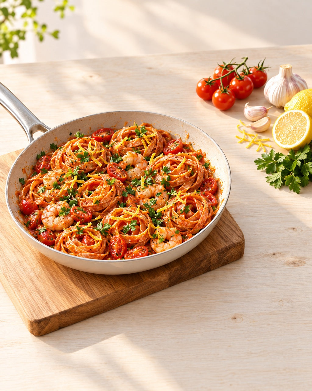 ERNST nidi di tagliatelle laminati 6 mm al pomodoro, 5 kg — pronto in pochi minuti