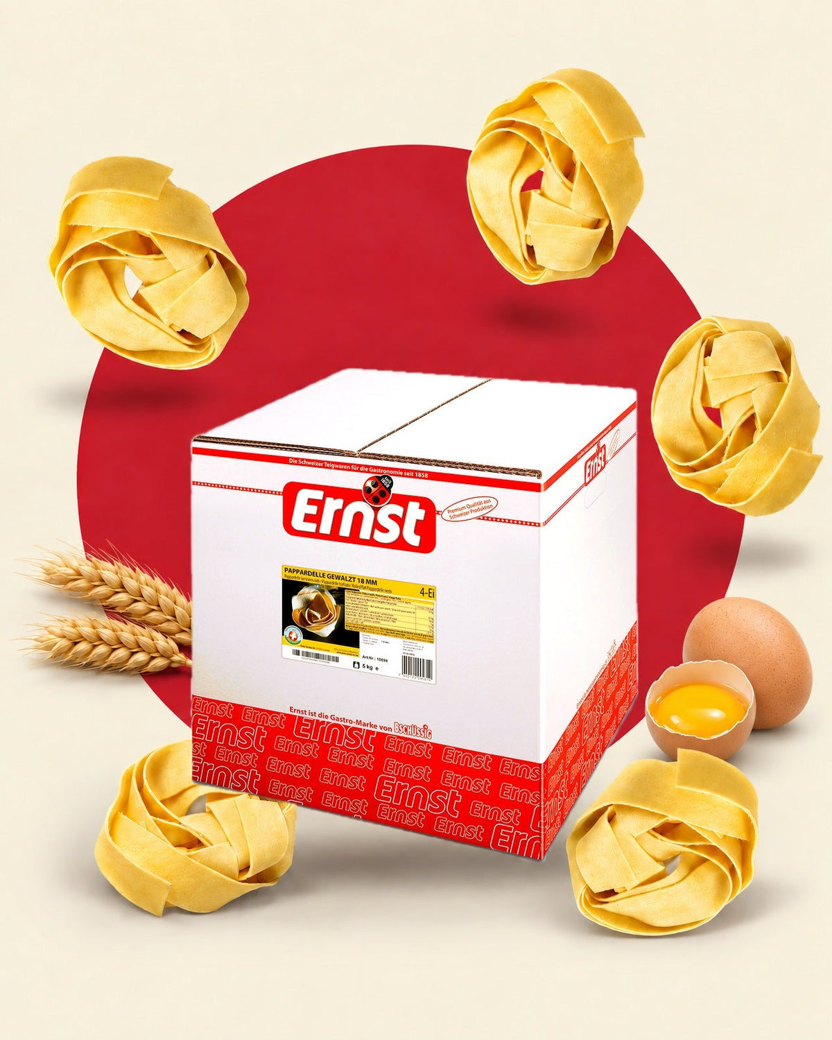 ERNST Pappardelle Nester gewalzt 18mm, 5 kg
