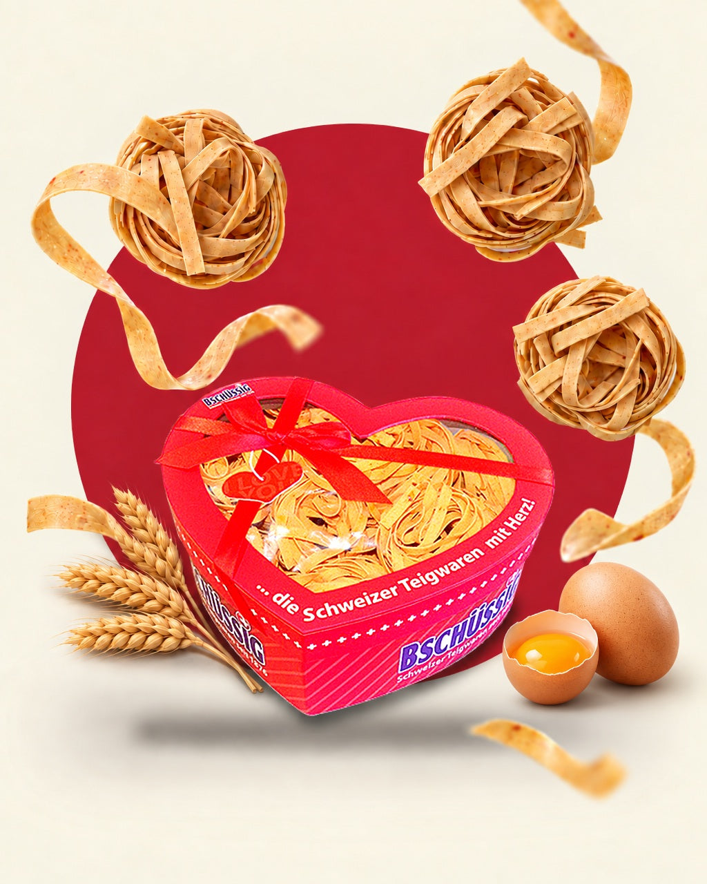 Herz-Schachtel Chili Tagliatelle