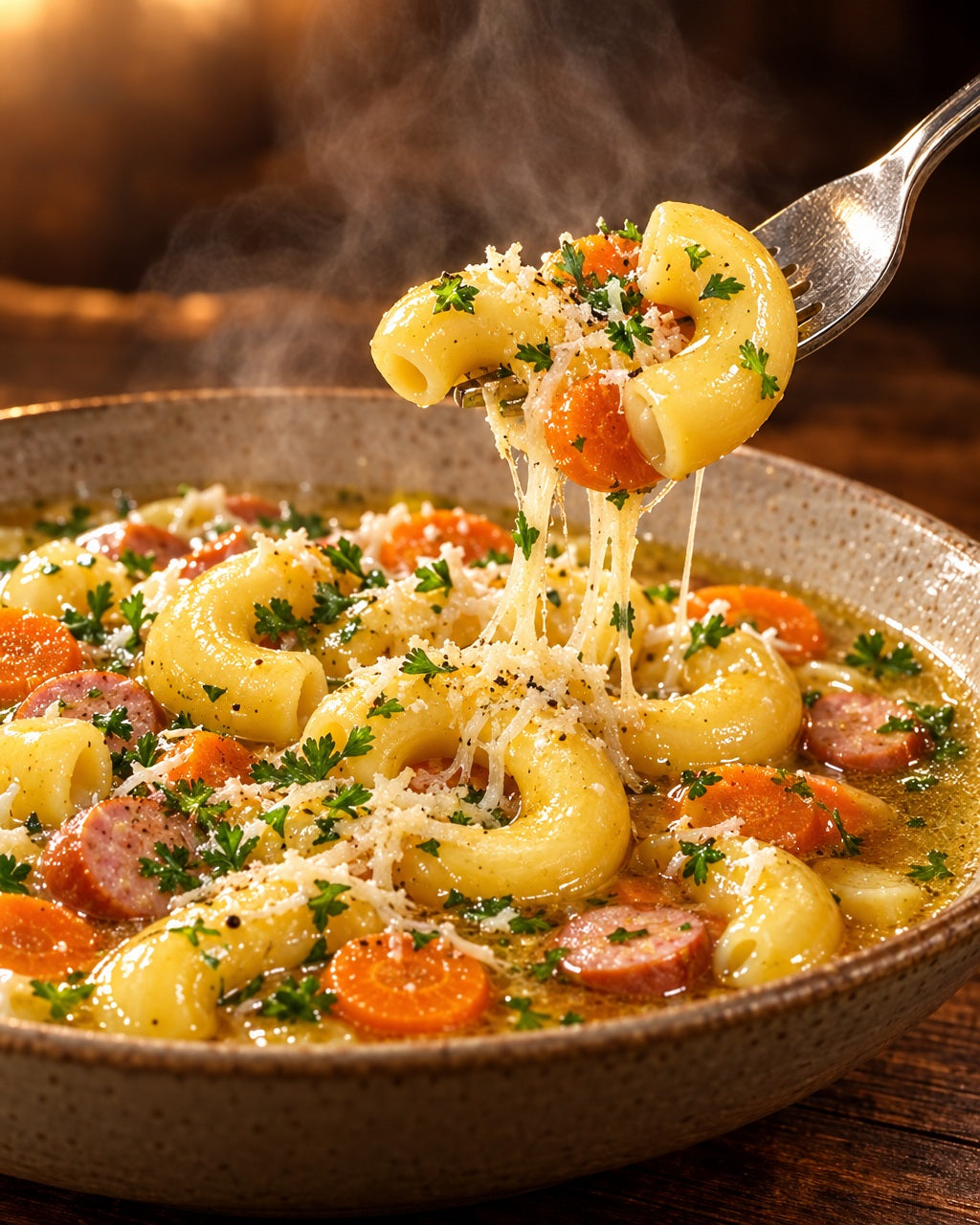Hörnli grossi, 3 uova SÄMPLER 200 gr — servito caldo e fumante