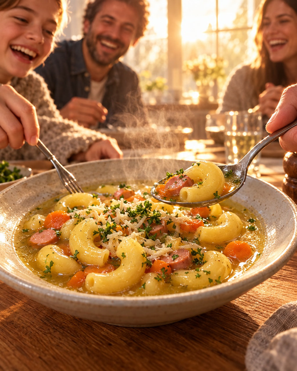 Hörnli grossi, 3 uova SÄMPLER 200 gr — da gustare insieme