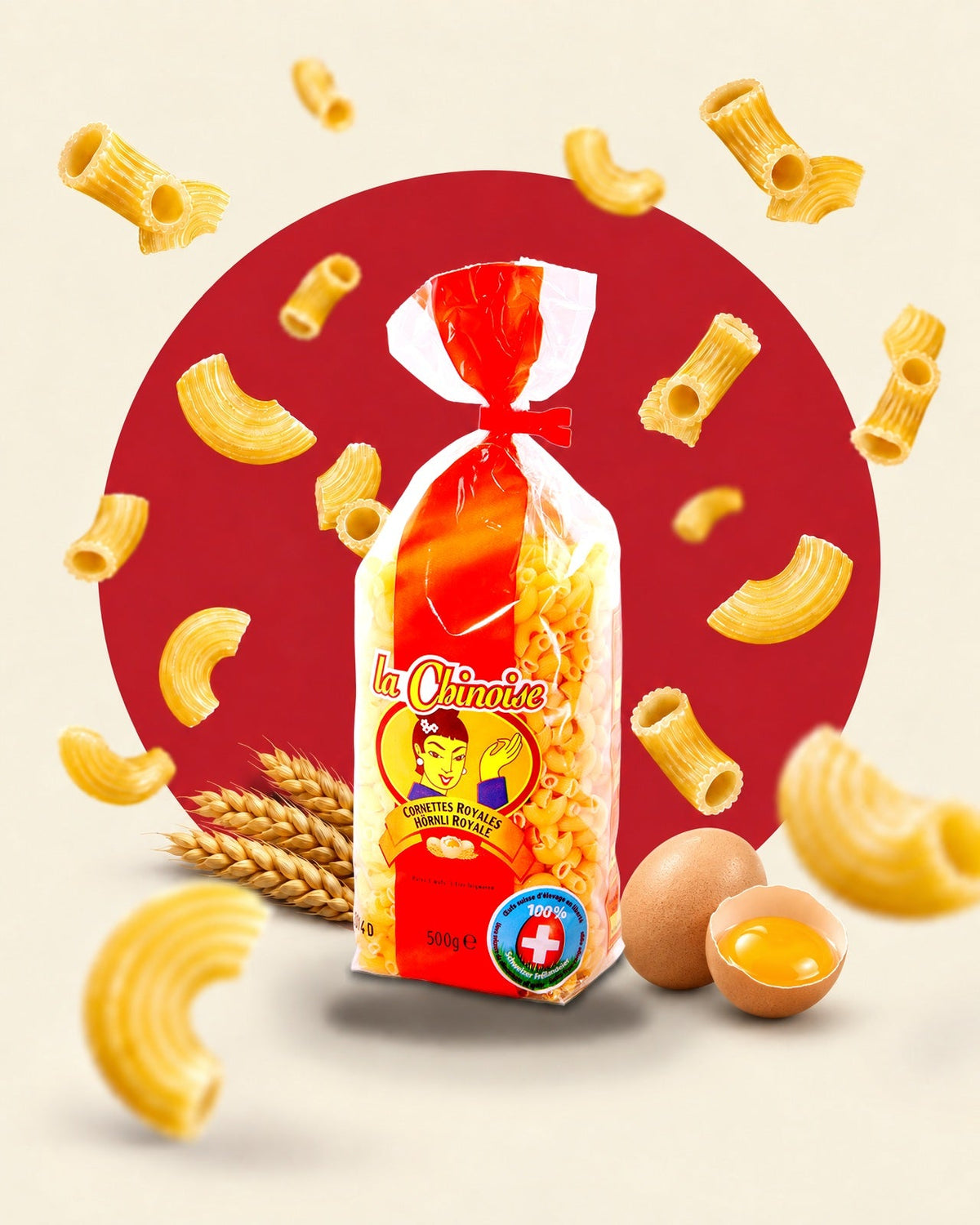 la Chinoise Hörnli Royale, 3 uova