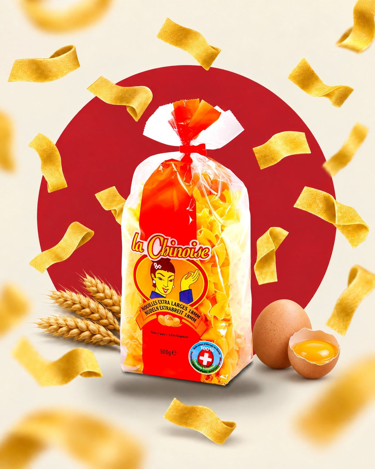 la Chinoise Nouilles extra larges, 3 œufs