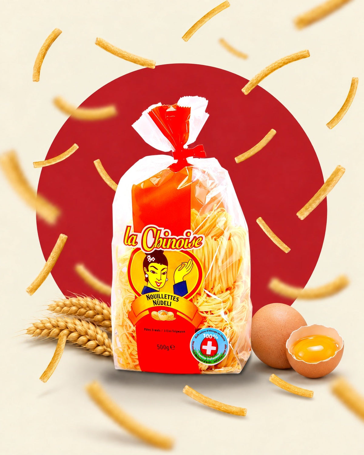 la Chinoise Nouillettes 2 mm, 3 uova