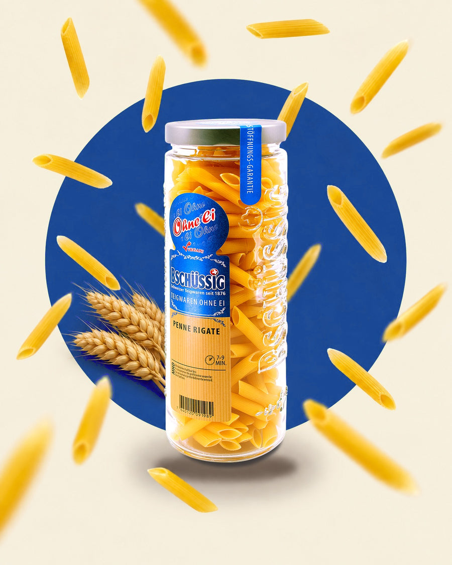 Penne Rigate, ohne Ei, im Vorratsglas