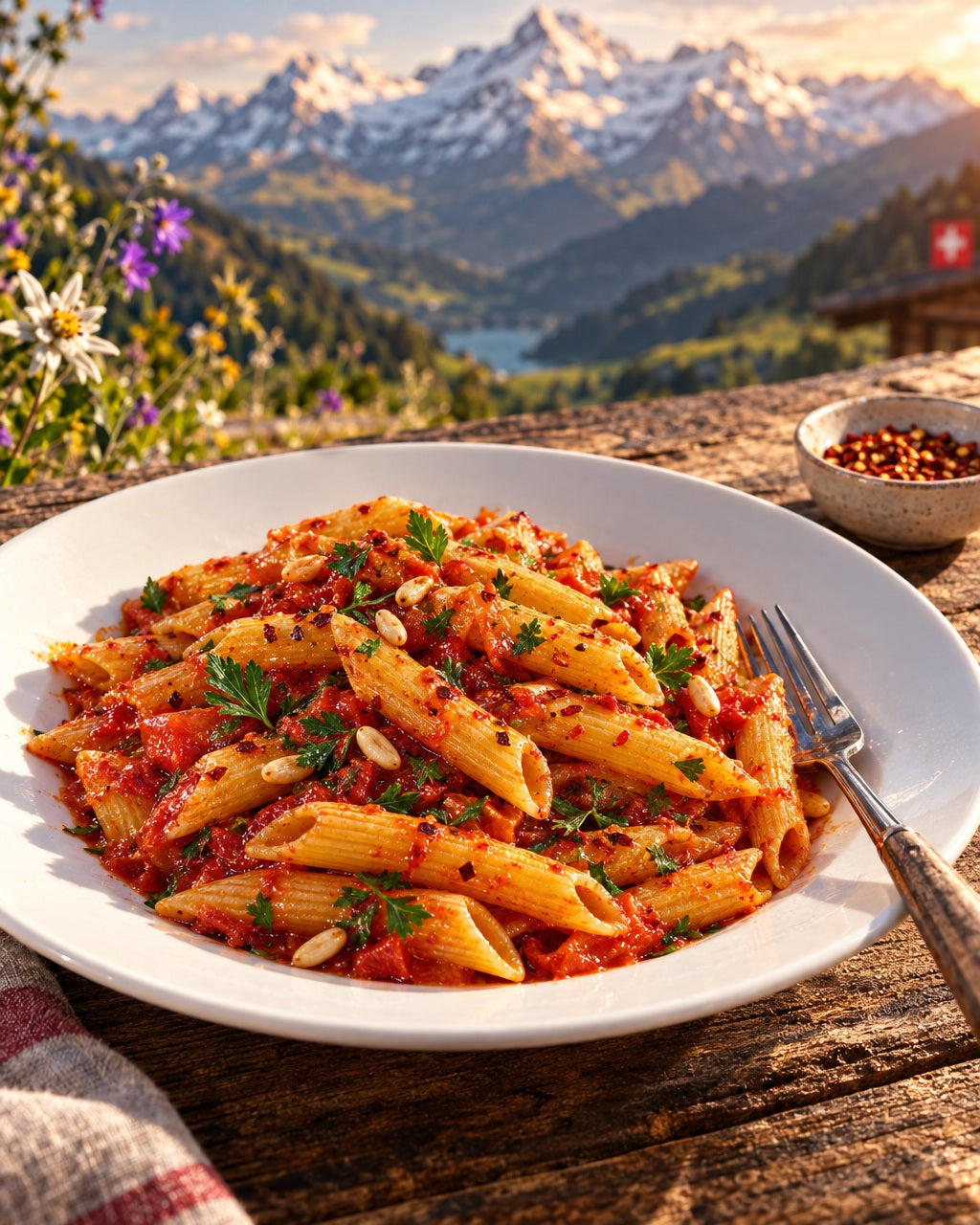 Penne Rigate, ohne Ei, im Vorratsglas — Schweizer Genuss aus Frauenfeld