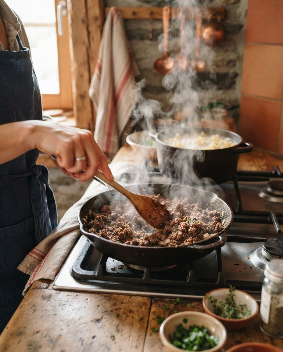 Ghackets mit Hörnli & Apfelmus wie bei Grosi – Zubereitung
