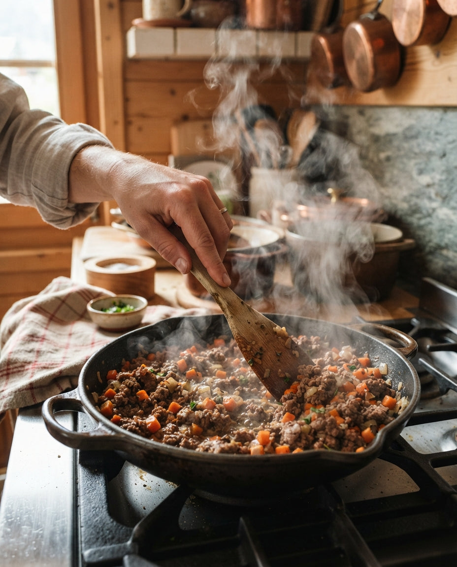 Ghackets mit Hörnli wie bei Grosi – Zubereitung