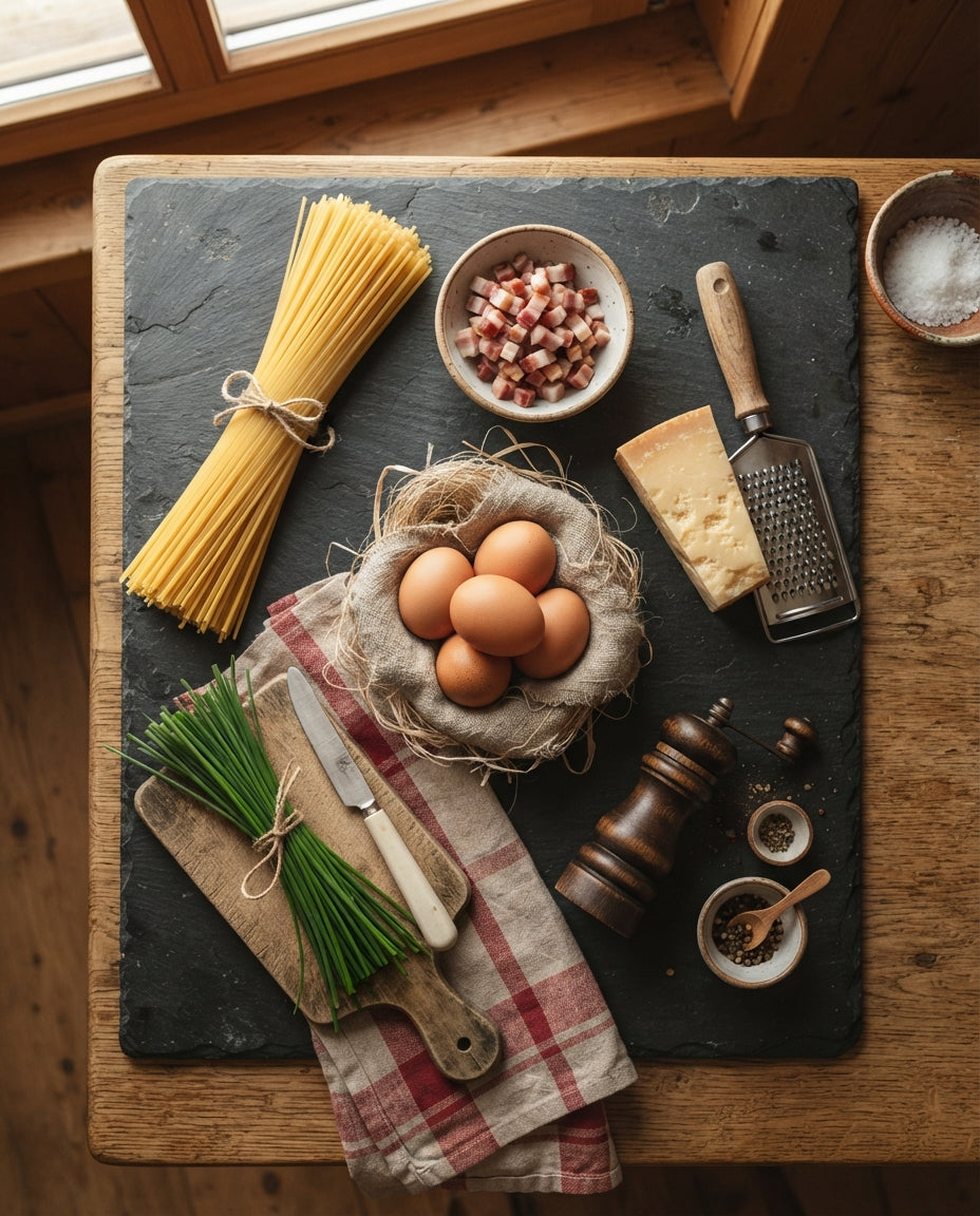 Schweizer Carbonara mit Speckwürfeli – Zutaten