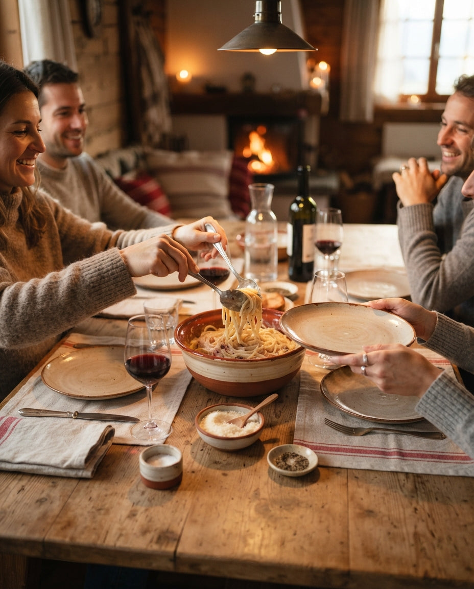 Schweizer Carbonara mit Speckwürfeli – gemeinsam am Tisch