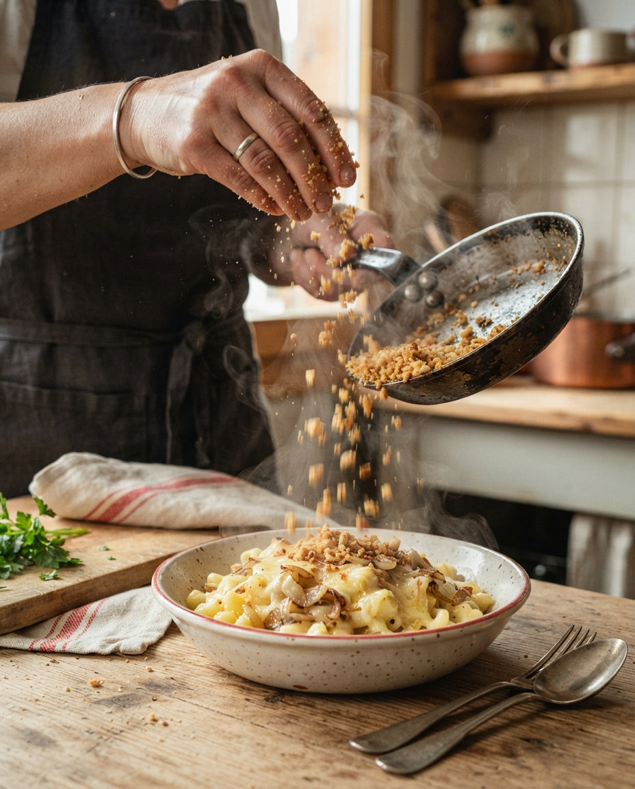 Ami Spaghettini mit knuspriger Brösmeli-Butter – Zubereitung