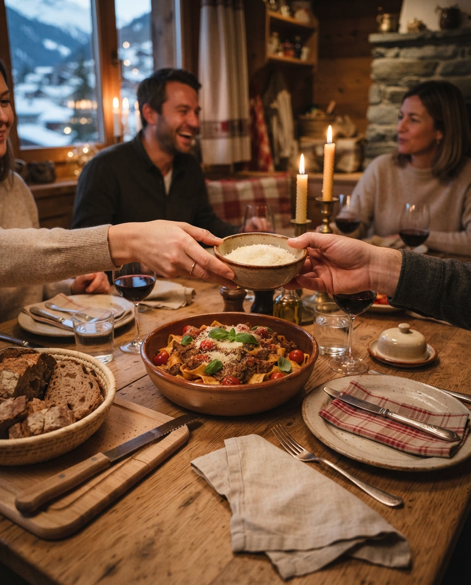Ami Spaghettini mit knuspriger Brösmeli-Butter – gemeinsam am Tisch