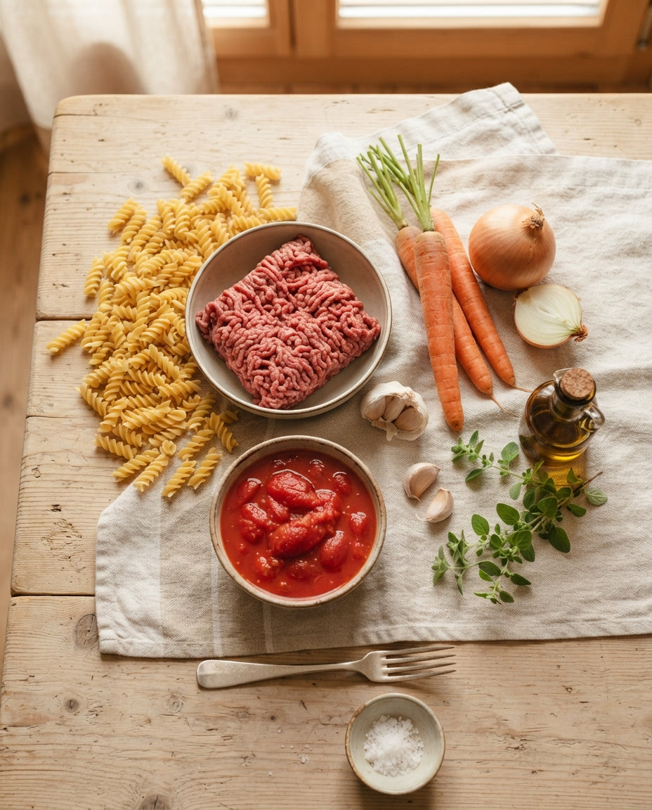 Spiralen-Blitz-Bolognese für Wochentags-Helden – Zutaten
