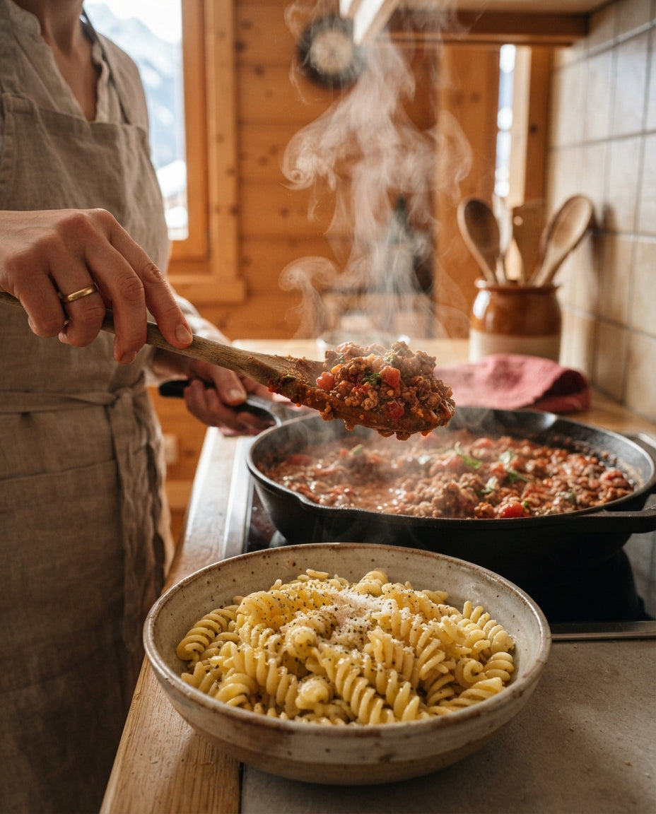Spiralen-Blitz-Bolognese für Wochentags-Helden – Zubereitung