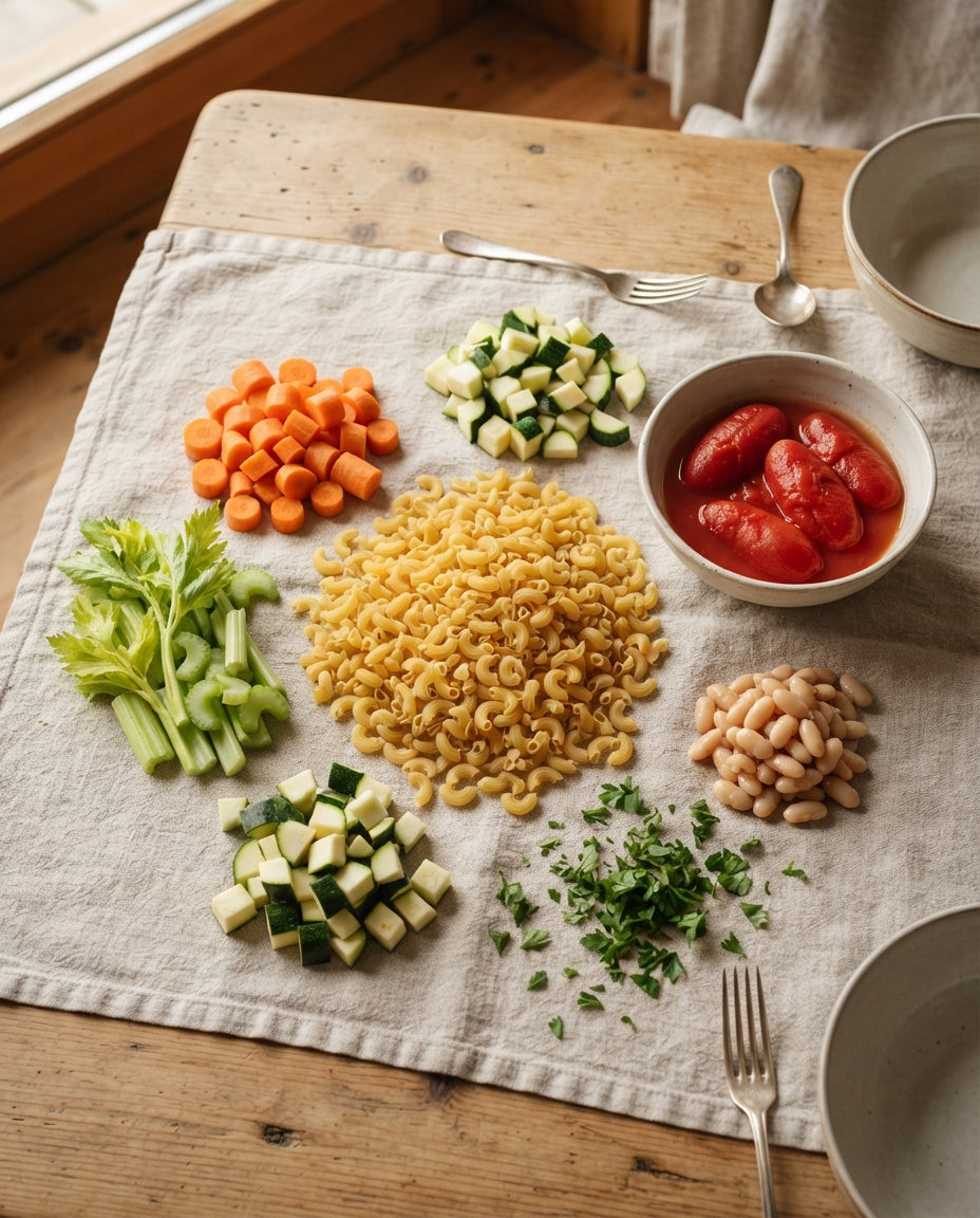 Füessli-Minestrone – Gmüessuppe mit Suppen-Star – Zutaten