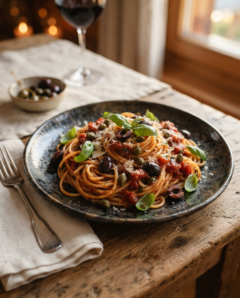 Rezept: Spaghetti Napoli Puttanesca-Style