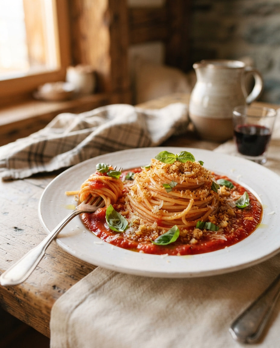 Rezept: Spaghetti mit aufgepeppter Bio-Tomatensauce
