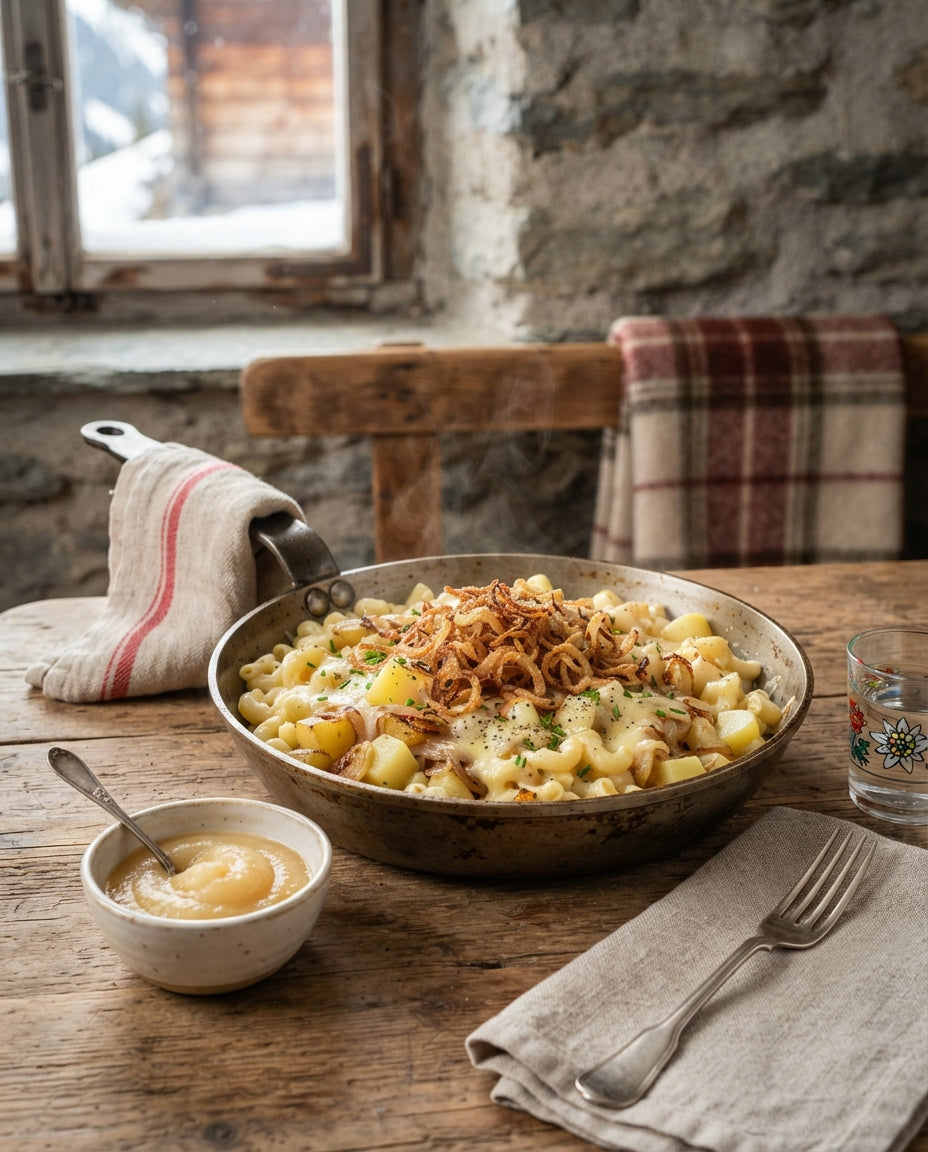 Rezept: Älplermagronen mit feinen Hörnli & Röstzwiebeln