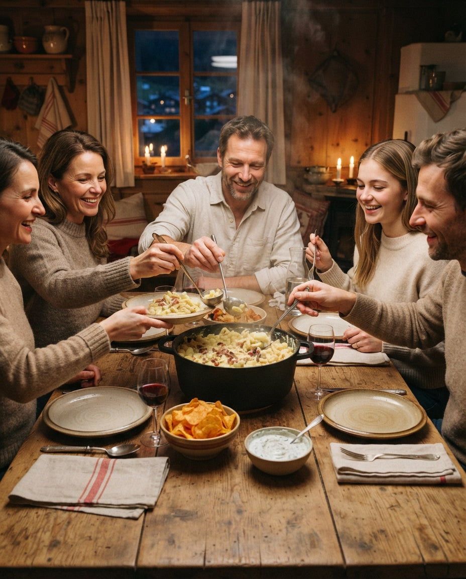 Hörnli-Chili sin Carne aus einem Topf – gemeinsam am Tisch