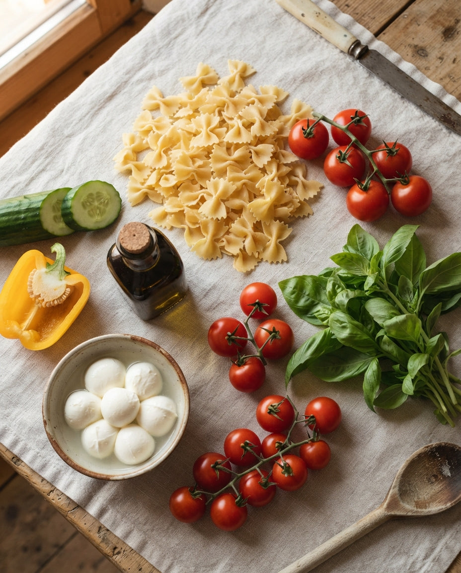 Bunter Krawättli-Salat mit Mozzarella – Zutaten
