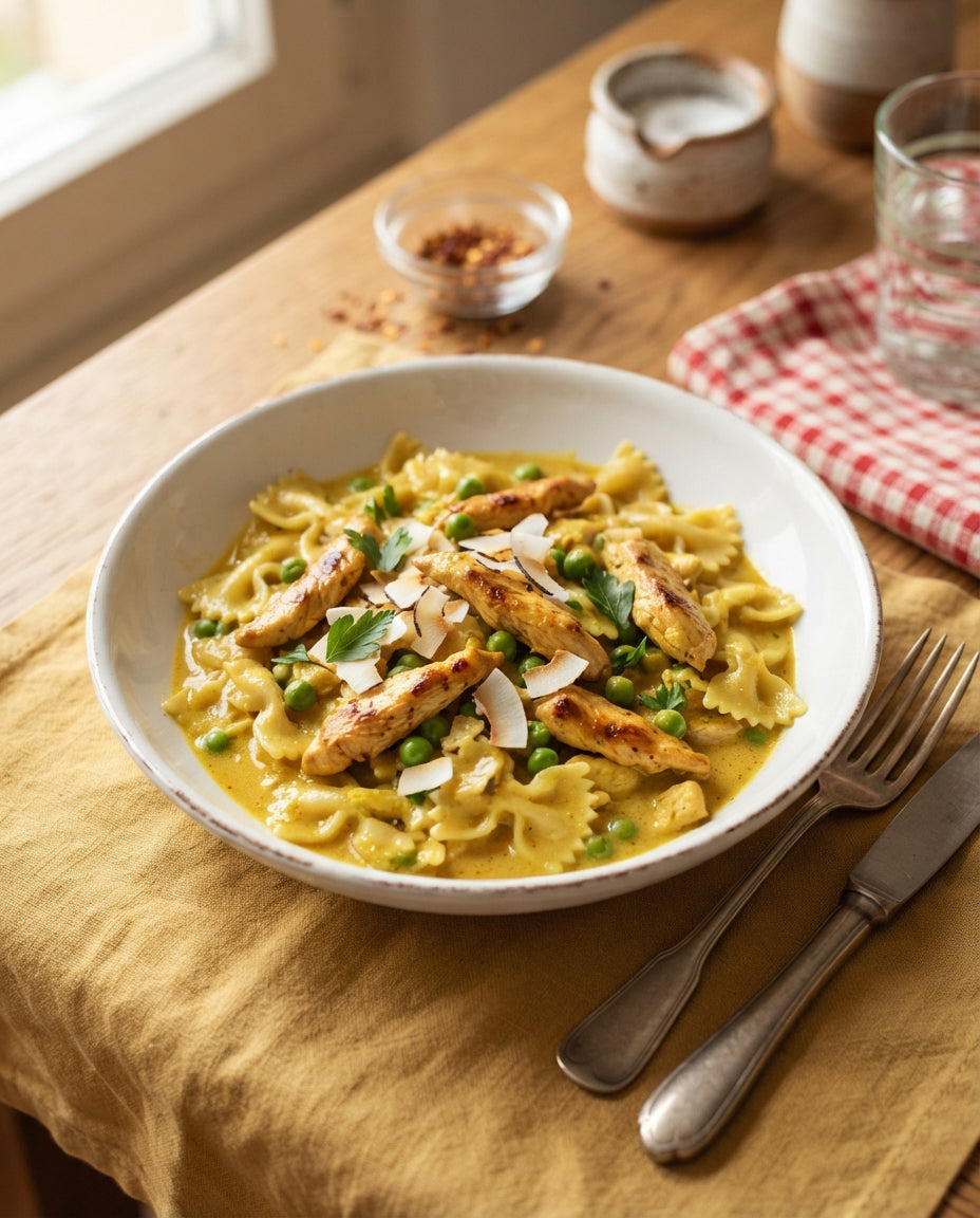 Rezept: Krawättli mit Poulet-Curry-Rahm