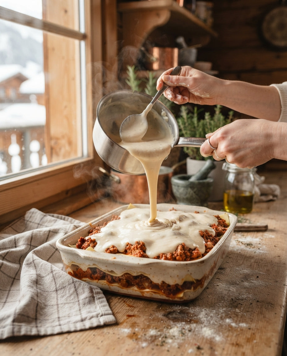 Linsen-Gemüse-Lasagne, komplett pflanzlich – Zubereitung