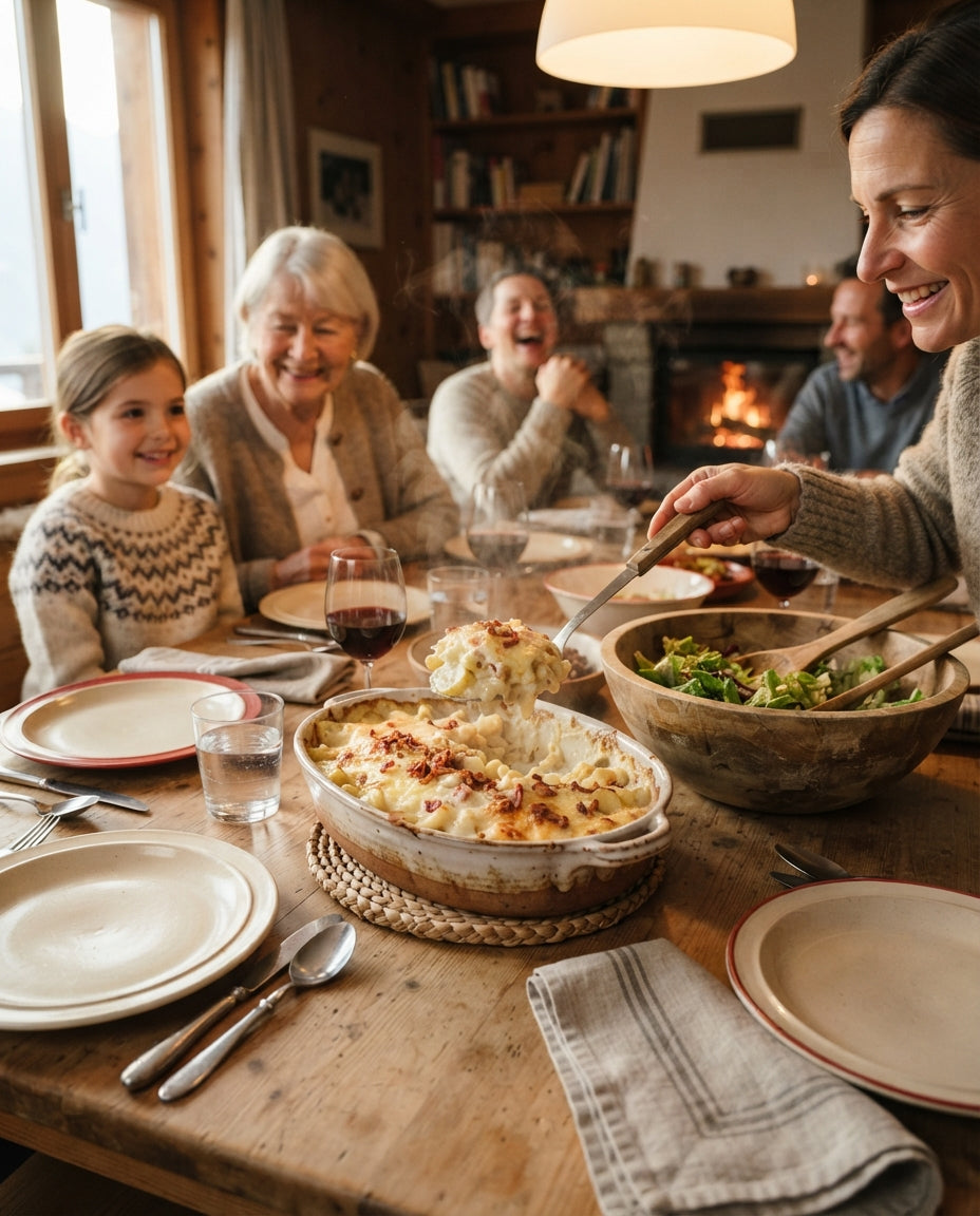 Linsen-Gemüse-Lasagne, komplett pflanzlich – gemeinsam am Tisch