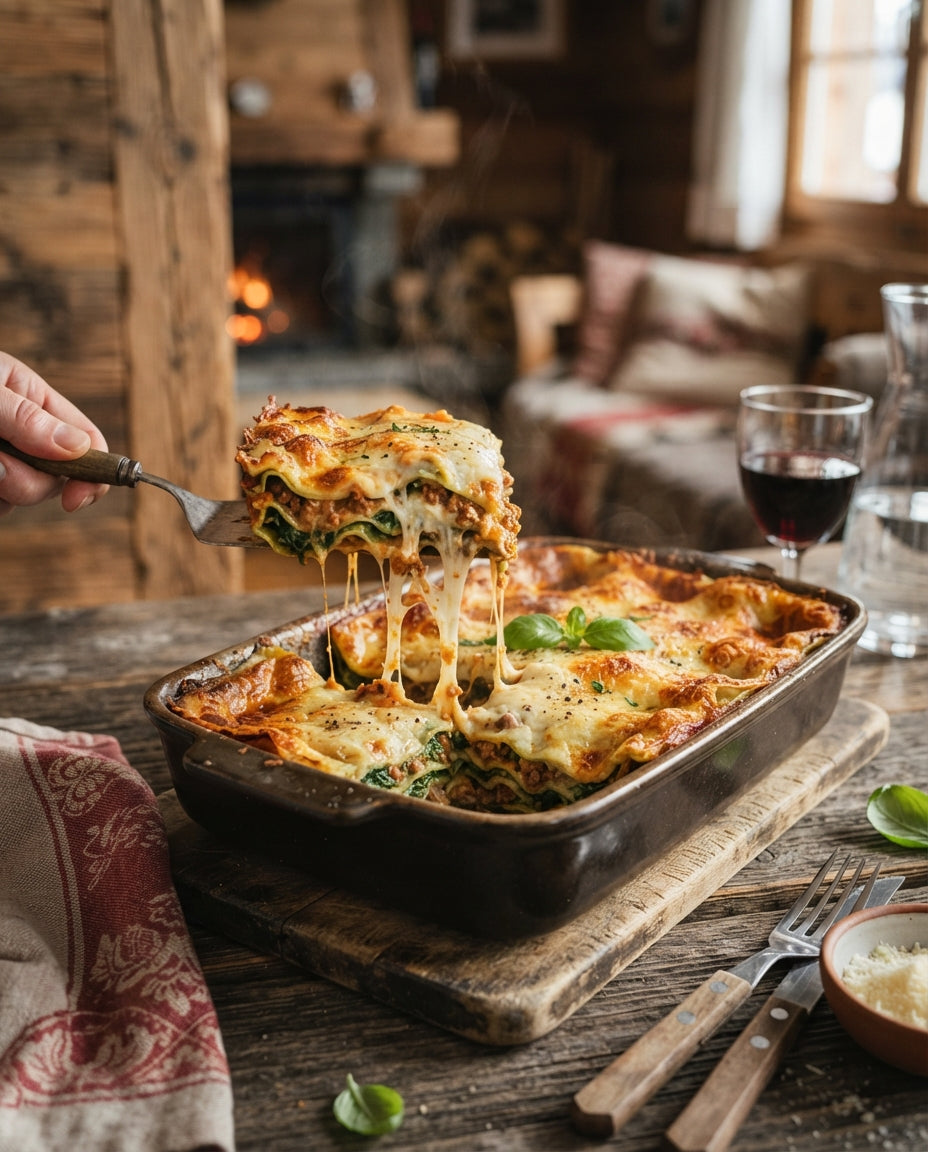 Rezept: Grüne Blitz-Lasagne mit Spinat und Ricotta