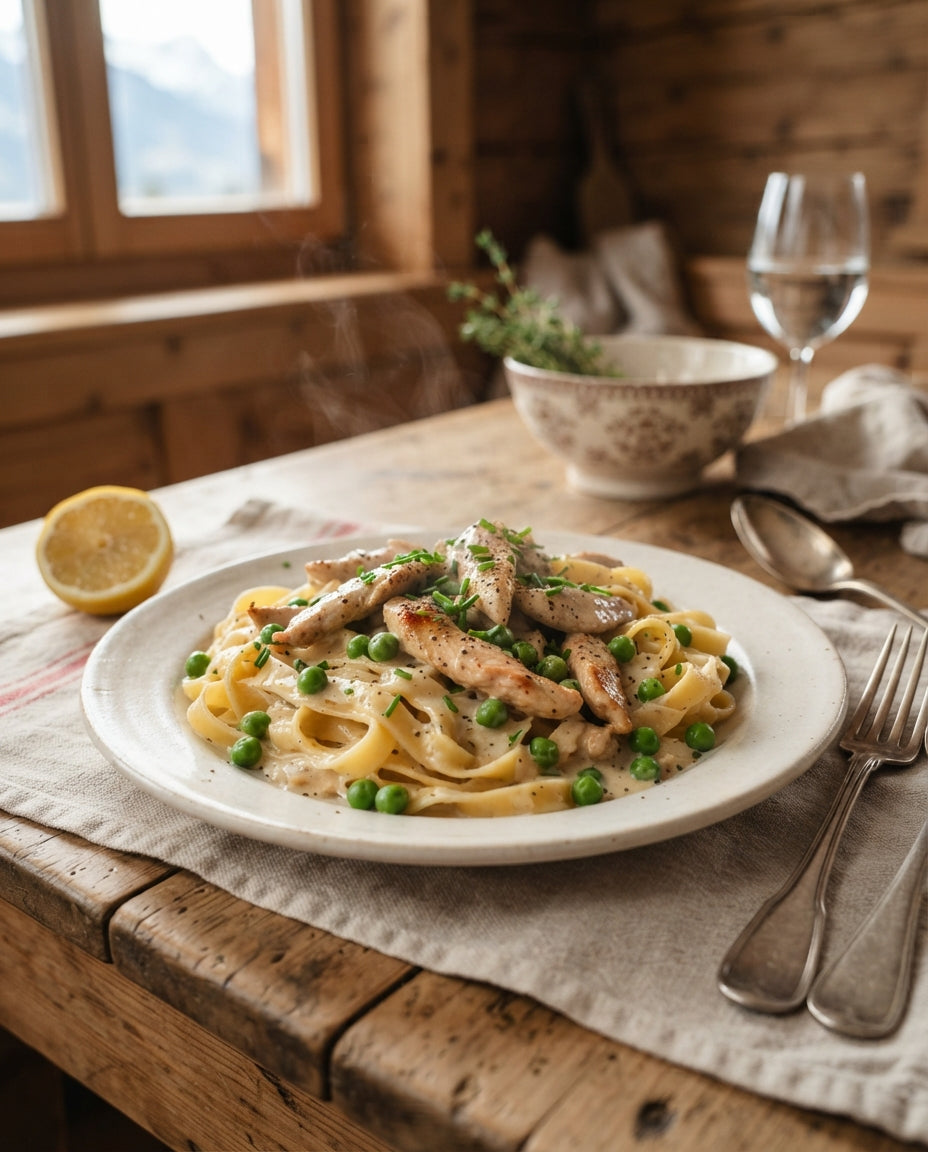 Rezept: Nudeln mit Zitronen-Poulet-Geschnetzeltem