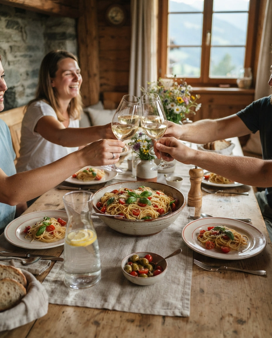 Penne alla Norma mit Ofen-Auberginen – gemeinsam am Tisch