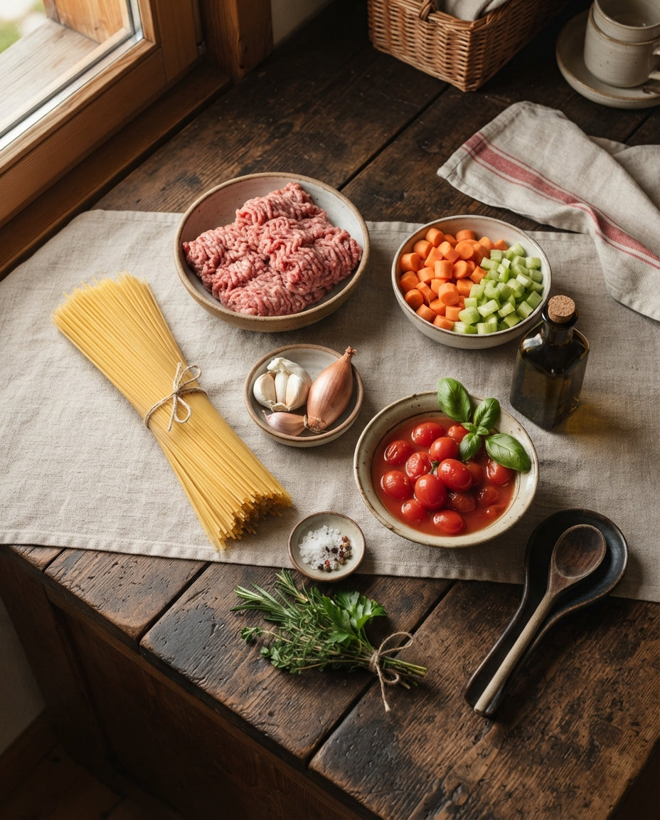 Bio-Spaghetti Bolognese wie bei der Grosi – Zutaten