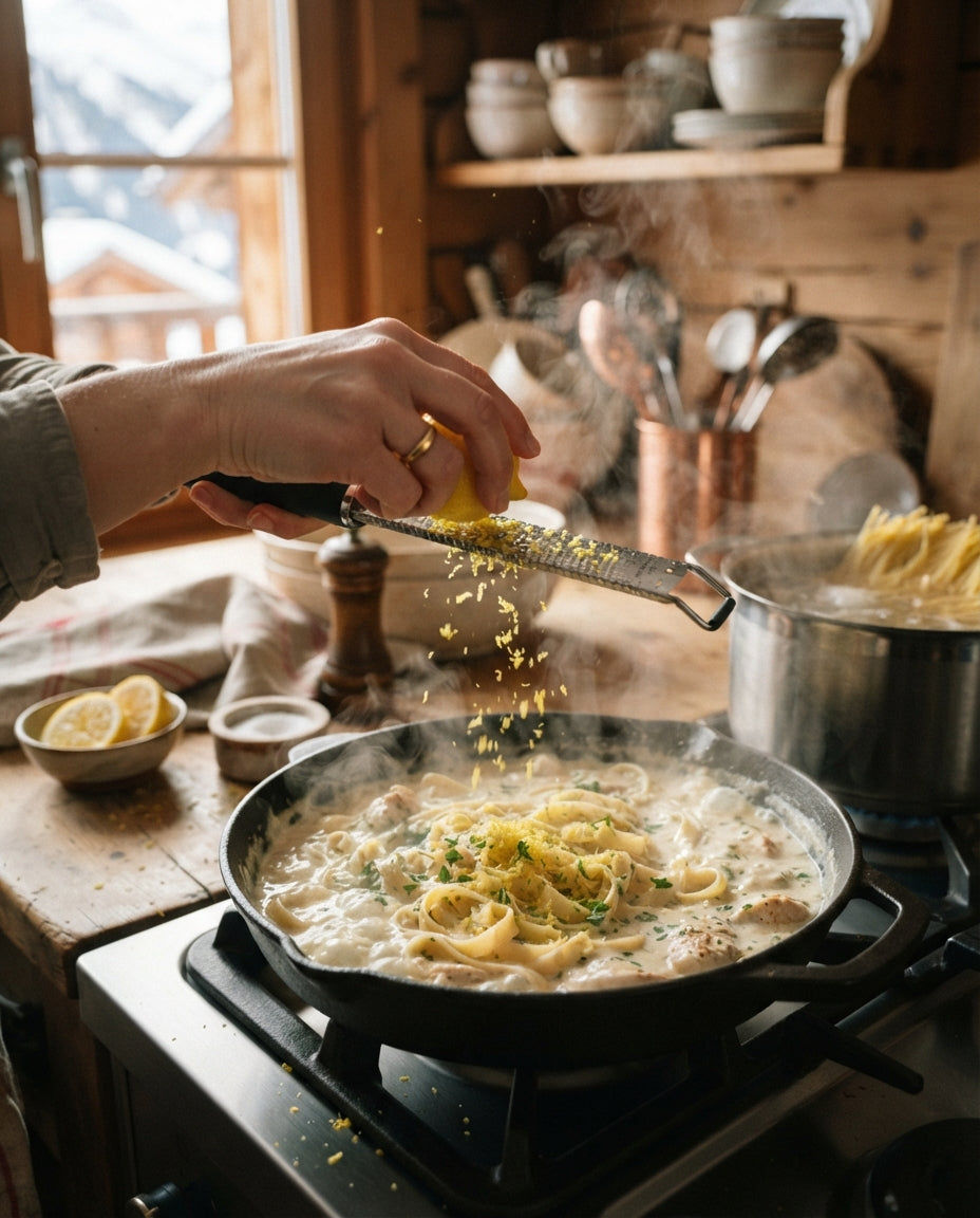Zitronen-Spaghettini mit Räucherlachs – Zubereitung