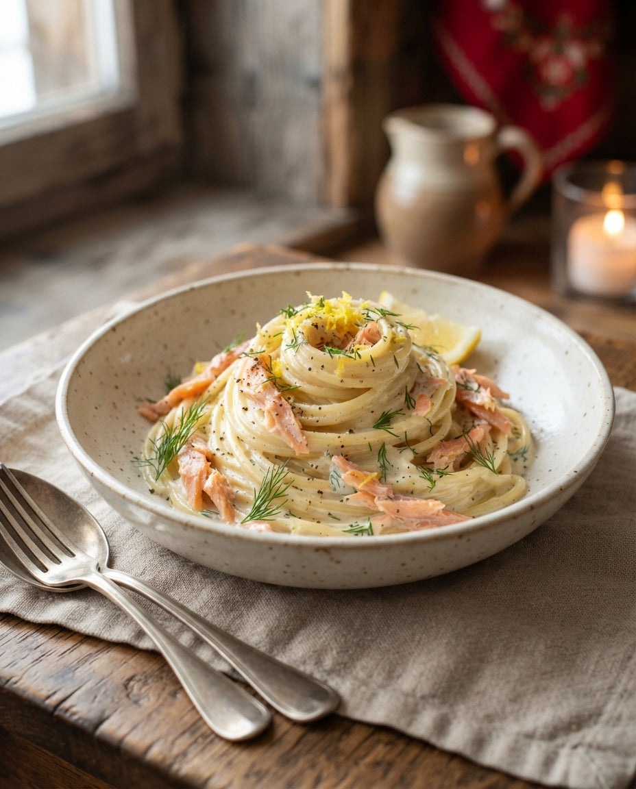 Rezept: Zitronen-Spaghettini mit Räucherlachs