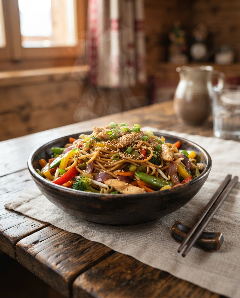 Rezept: Gemüse-Chow-Mein mit Spaghettini