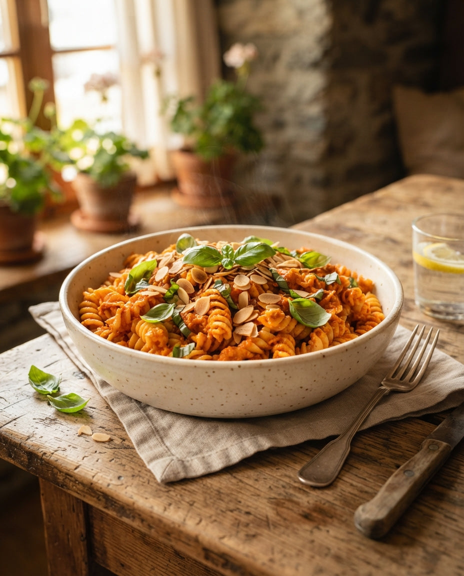 Rezept: Spiralen mit Tomaten-Mandel-Pesto