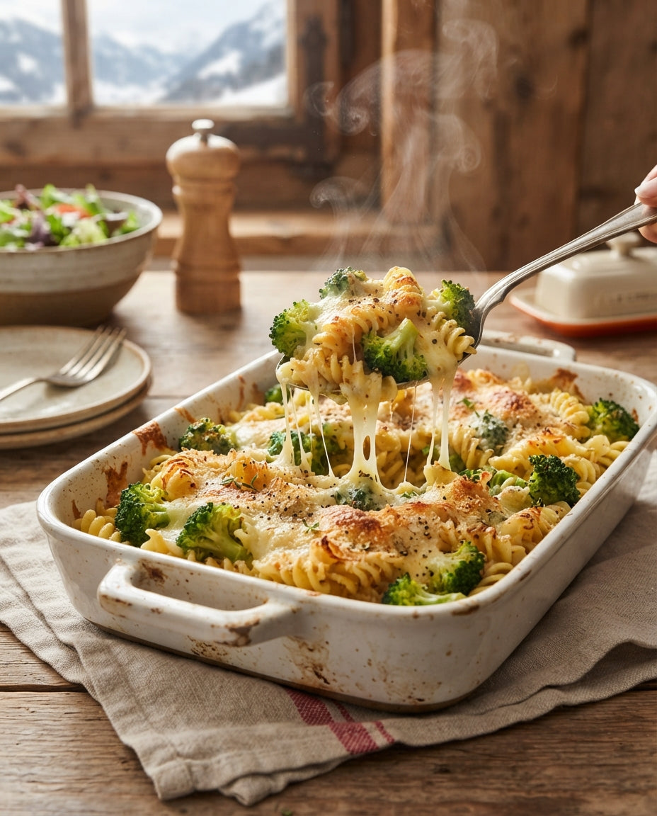 Rezept: Spiralen-Broccoli-Gratin mit Bergkäse