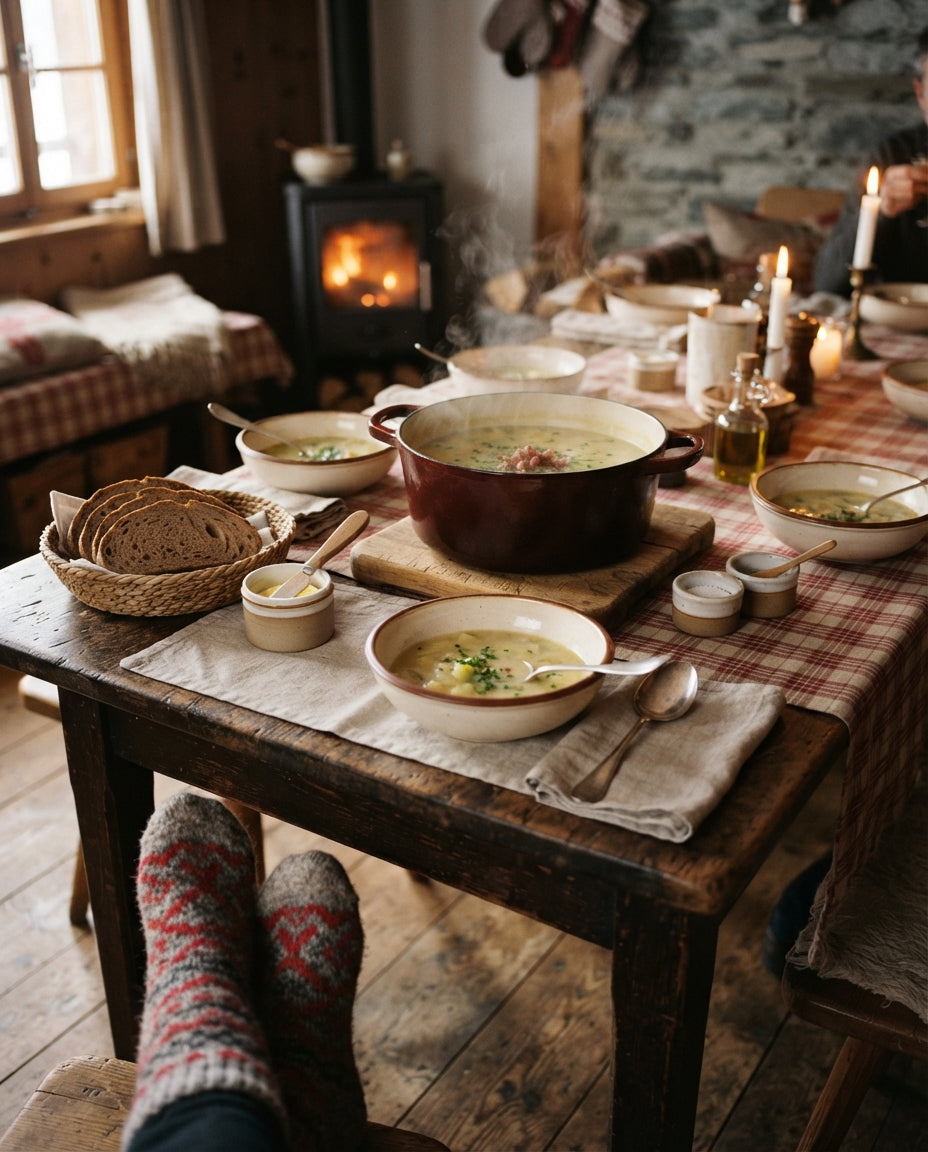 UrDinkel-Müscheli-Minestrone aus einem Topf – gemeinsam am Tisch
