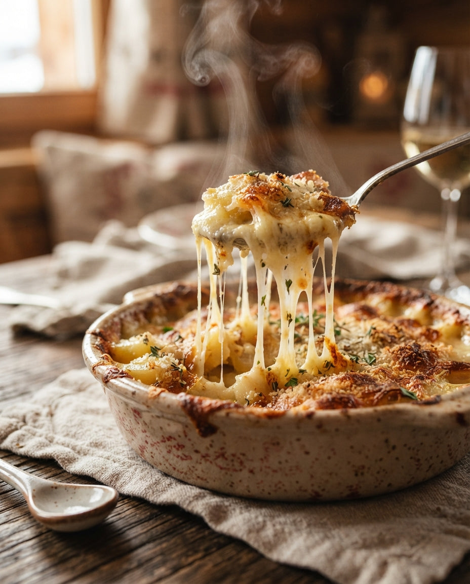 Älplermagronen-Gratin für die ganze Bande – Detailaufnahme