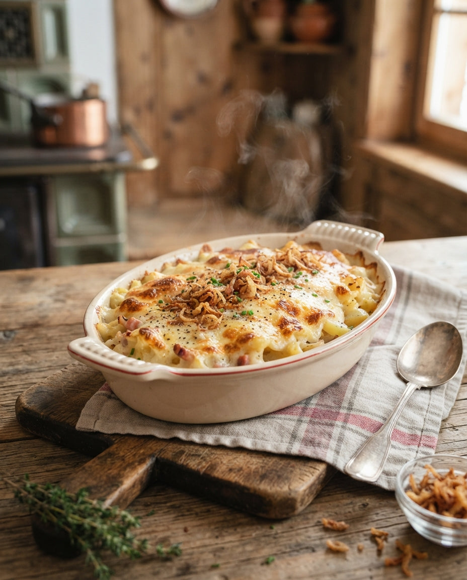Rezept: Älplermagronen-Gratin für die ganze Bande
