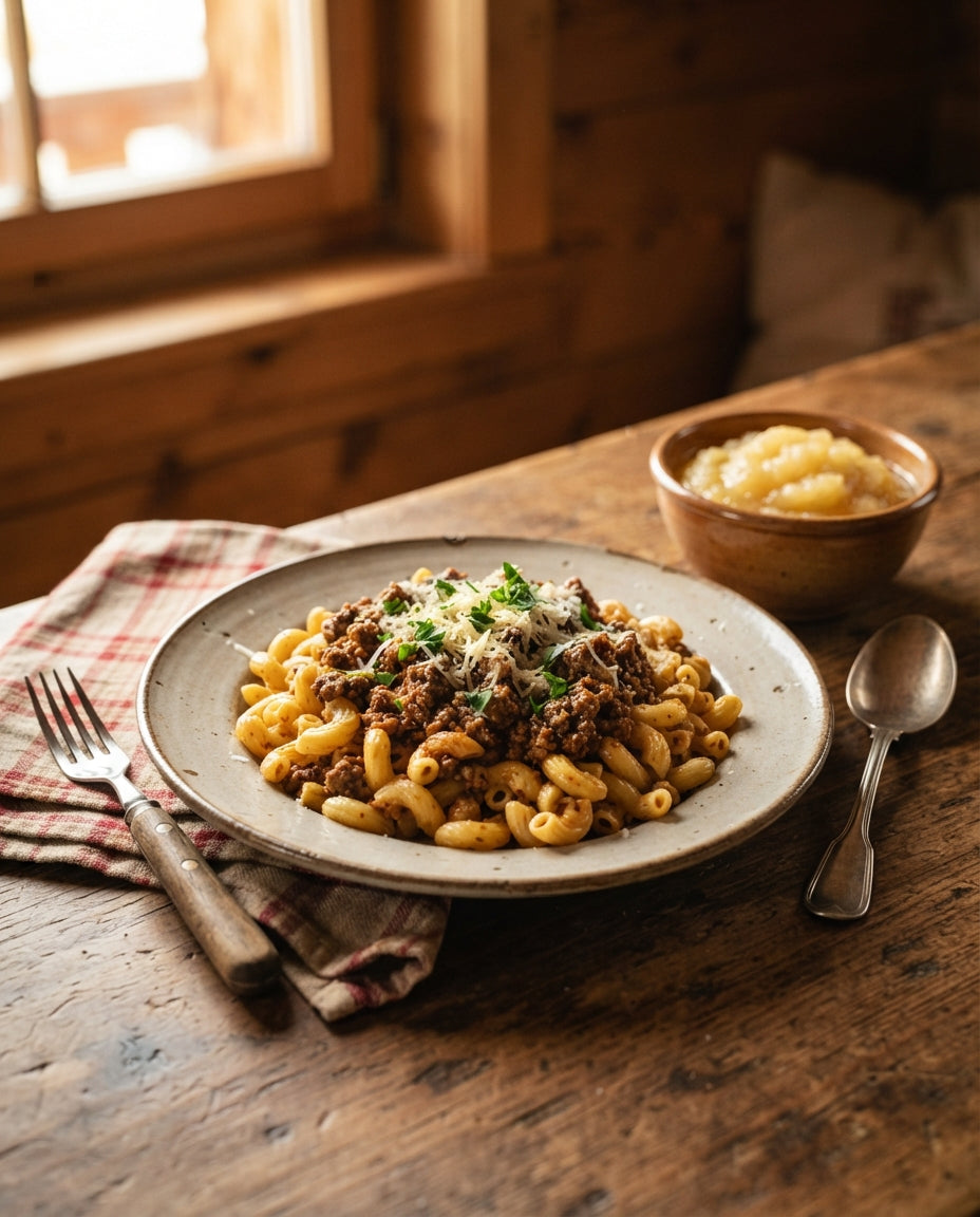 Rezept: Schwinger-Znacht: Ghackets mit Hörnli