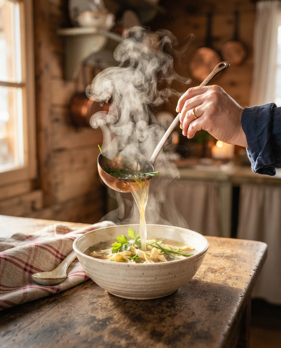 Goldene Flädlisuppe wie im Bergrestaurant – Zubereitung