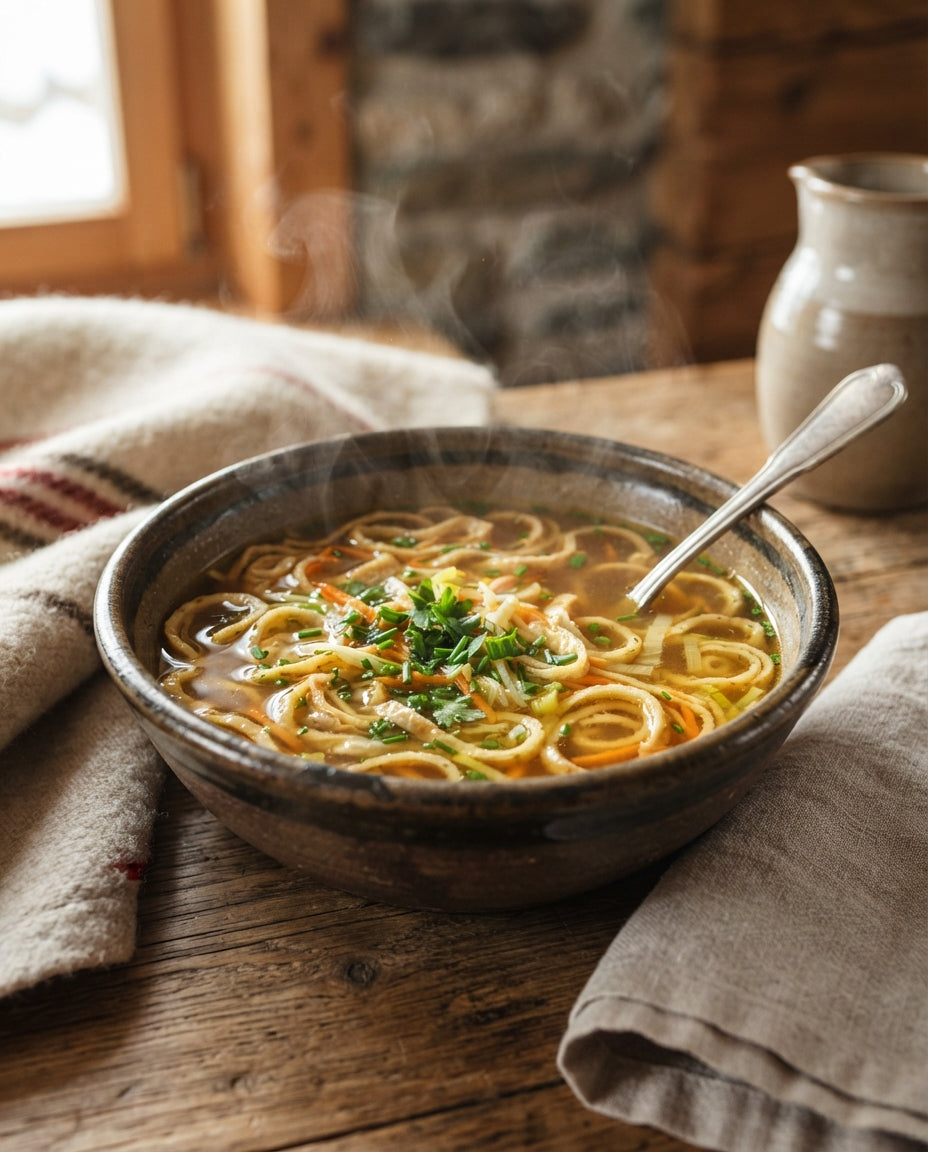 Rezept: Goldene Flädlisuppe wie im Bergrestaurant